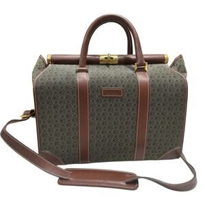 Vintage Hartmann Luggage Wings Collection Cognac Leather Trim Cosmetic Carry-On